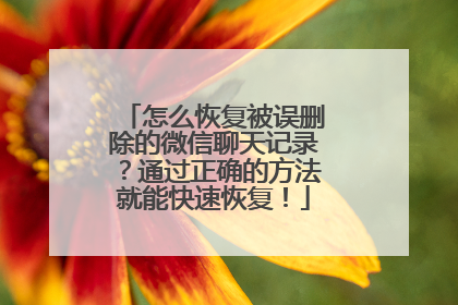 怎么恢复被误删除的微信聊天记录？通过正确的方法就能快速恢复！