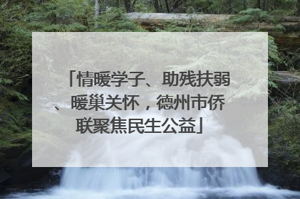 情暖学子、助残扶弱、暖巢关怀，德州市侨联聚焦民生公益
