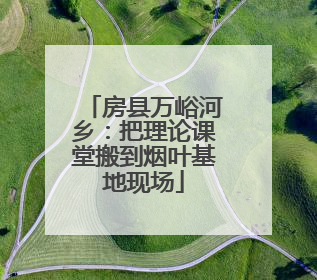 房县万峪河乡：把理论课堂搬到烟叶基地现场