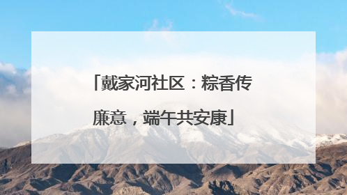 戴家河社区：粽香传廉意，端午共安康