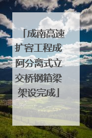 成南高速扩容工程成阿分离式立交桥钢箱梁架设完成