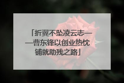 折翼不坠凌云志——曹东锋以创业热忱铺就助残之路