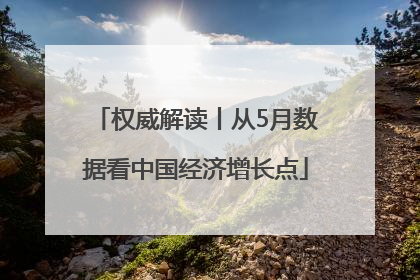 权威解读丨从5月数据看中国经济增长点
