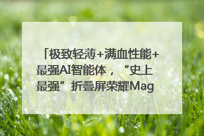 极致轻薄+满血性能+最强AI智能体，“史上最强”折叠屏荣耀Magic V5发布