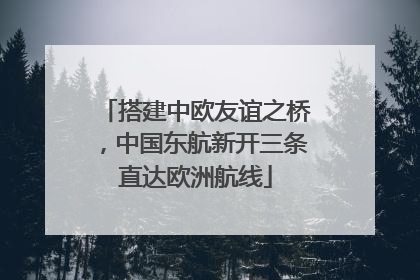 搭建中欧友谊之桥，中国东航新开三条直达欧洲航线