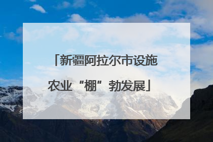 新疆阿拉尔市设施农业“棚”勃发展