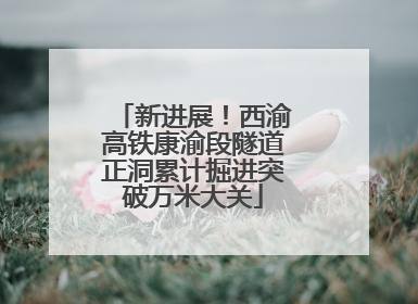 新进展！西渝高铁康渝段隧道正洞累计掘进突破万米大关