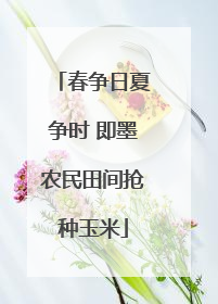 春争日夏争时 即墨农民田间抢种玉米