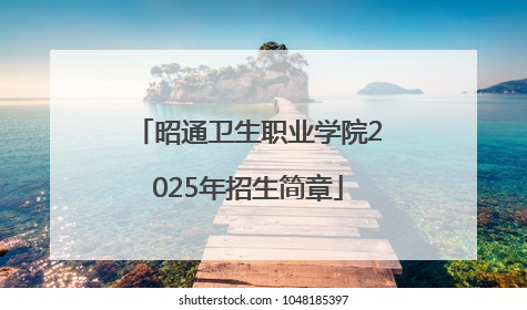 昭通卫生职业学院2025年招生简章