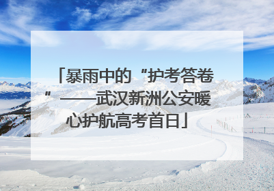 暴雨中的“护考答卷”——武汉新洲公安暖心护航高考首日