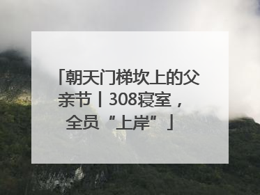 朝天门梯坎上的父亲节丨308寝室，全员“上岸”