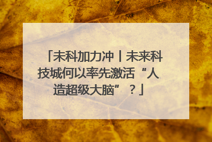 未科加力冲丨未来科技城何以率先激活“人造超级大脑”？