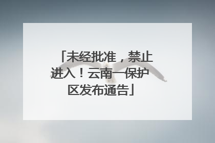 未经批准，禁止进入！云南一保护区发布通告