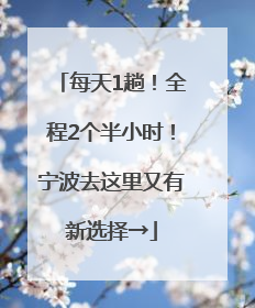 每天1趟！全程2个半小时！宁波去这里又有新选择→