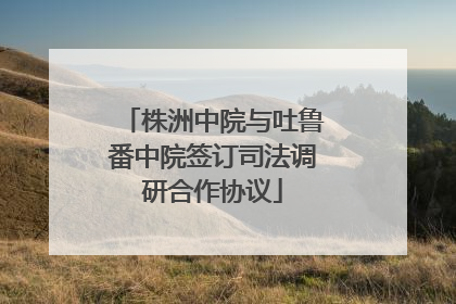株洲中院与吐鲁番中院签订司法调研合作协议