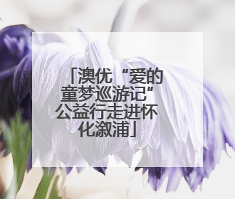 澳优“爱的童梦巡游记”公益行走进怀化溆浦