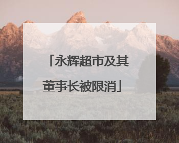 永辉超市及其董事长被限消