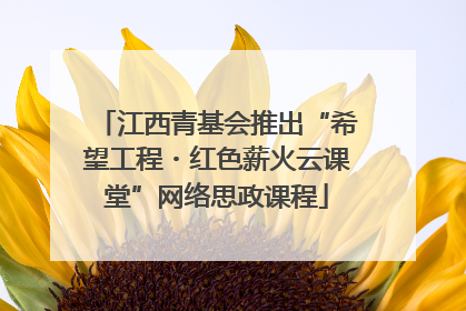江西青基会推出“希望工程・红色薪火云课堂”网络思政课程