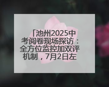 池州2025中考阅卷现场探访：全方位监控加双评机制，7月2日左右公布成绩