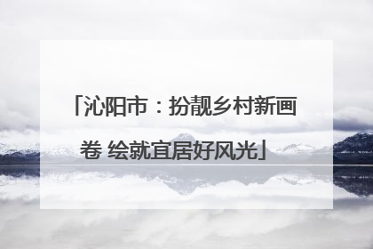 沁阳市：扮靓乡村新画卷 绘就宜居好风光