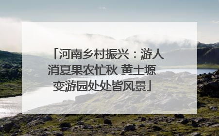河南乡村振兴：游人消夏果农忙秋 黄土塬变游园处处皆风景