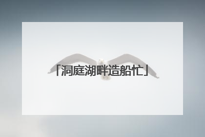 洞庭湖畔造船忙