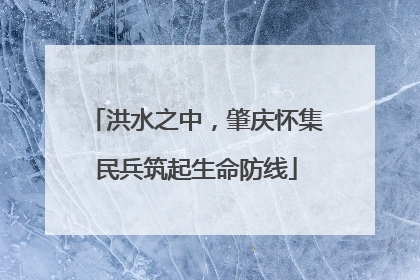 洪水之中，肇庆怀集民兵筑起生命防线