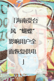 海南受台风“蝴蝶”影响用户全面恢复供电