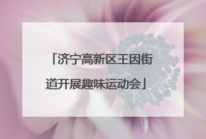 济宁高新区王因街道开展趣味运动会