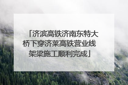 济滨高铁济南东特大桥下穿济莱高铁营业线架梁施工顺利完成