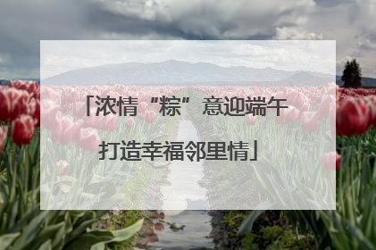 浓情“粽”意迎端午 打造幸福邻里情
