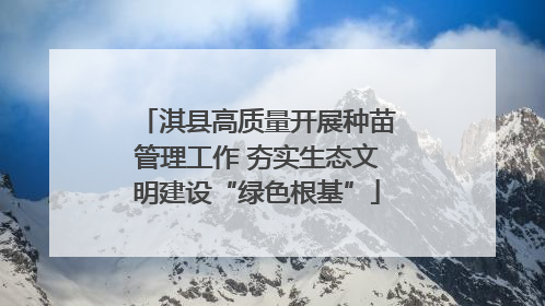 淇县高质量开展种苗管理工作 夯实生态文明建设“绿色根基”