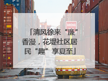清风徐来“廉”香漫，花堤社区居民“趣”享夏至