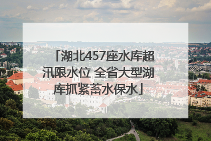 湖北457座水库超汛限水位 全省大型湖库抓紧蓄水保水