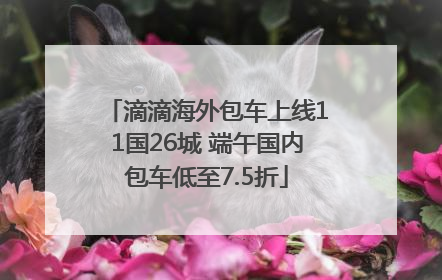 滴滴海外包车上线11国26城 端午国内包车低至7.5折