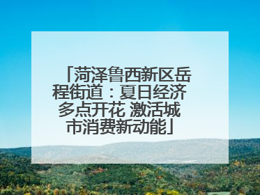 菏泽鲁西新区岳程街道：夏日经济多点开花 激活城市消费新动能