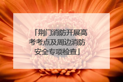 荆门消防开展高考考点及周边消防安全专项检查