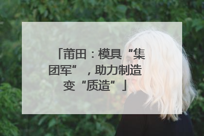 莆田：模具“集团军”，助力制造变“质造”