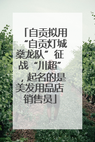 自贡拟用“自贡灯城燊龙队”征战“川超”，起名的是美发用品店销售员