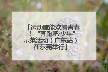 运动赋能欢腾青春！“奔跑吧·少年”示范活动（广东站）在东莞举行