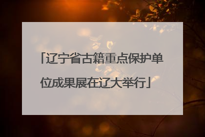 辽宁省古籍重点保护单位成果展在辽大举行