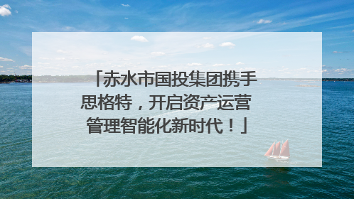 赤水市国投集团携手思格特，开启资产运营管理智能化新时代！