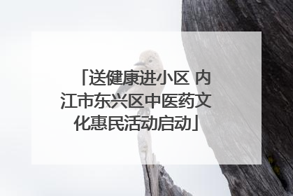送健康进小区 内江市东兴区中医药文化惠民活动启动