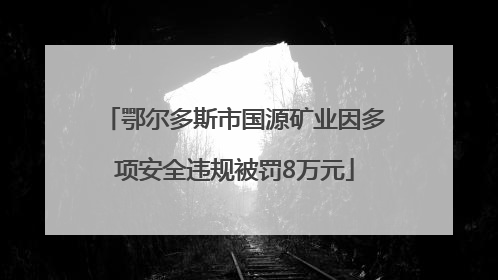 鄂尔多斯市国源矿业因多项安全违规被罚8万元