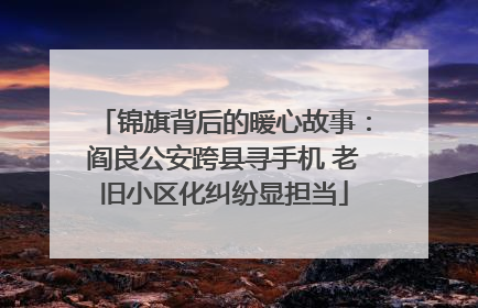 锦旗背后的暖心故事：阎良公安跨县寻手机 老旧小区化纠纷显担当