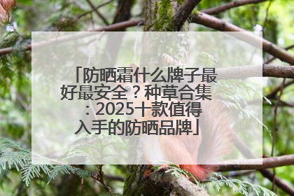 防晒霜什么牌子最好最安全？种草合集：2025十款值得入手的防晒品牌