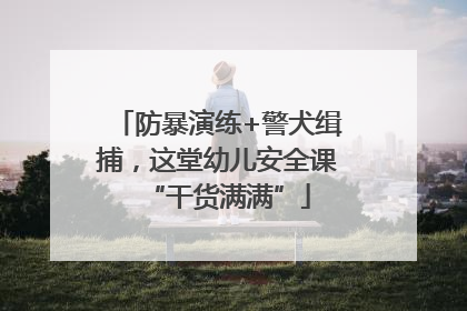 防暴演练+警犬缉捕，这堂幼儿安全课“干货满满”