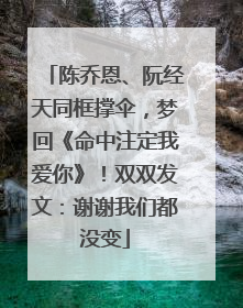 陈乔恩、阮经天同框撑伞，梦回《命中注定我爱你》！双双发文：谢谢我们都没变