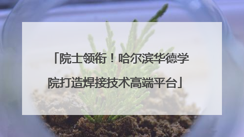 院士领衔！哈尔滨华德学院打造焊接技术高端平台