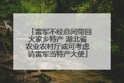 雷军不经意间带回火家乡特产 湖北省农业农村厅或可考虑请雷军当特产大使